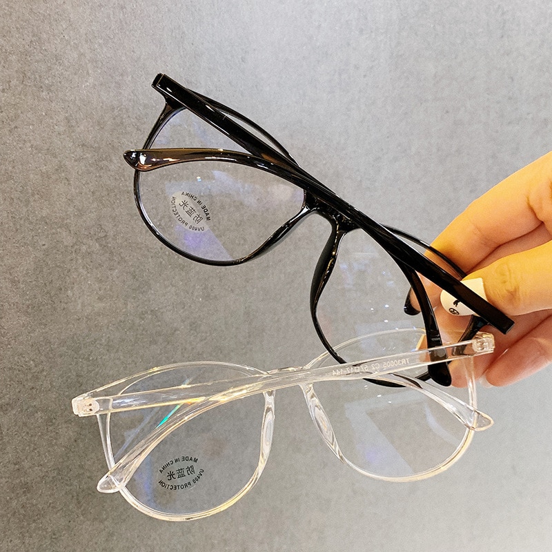 Transparent Anti Blue Light Rounded Glasses