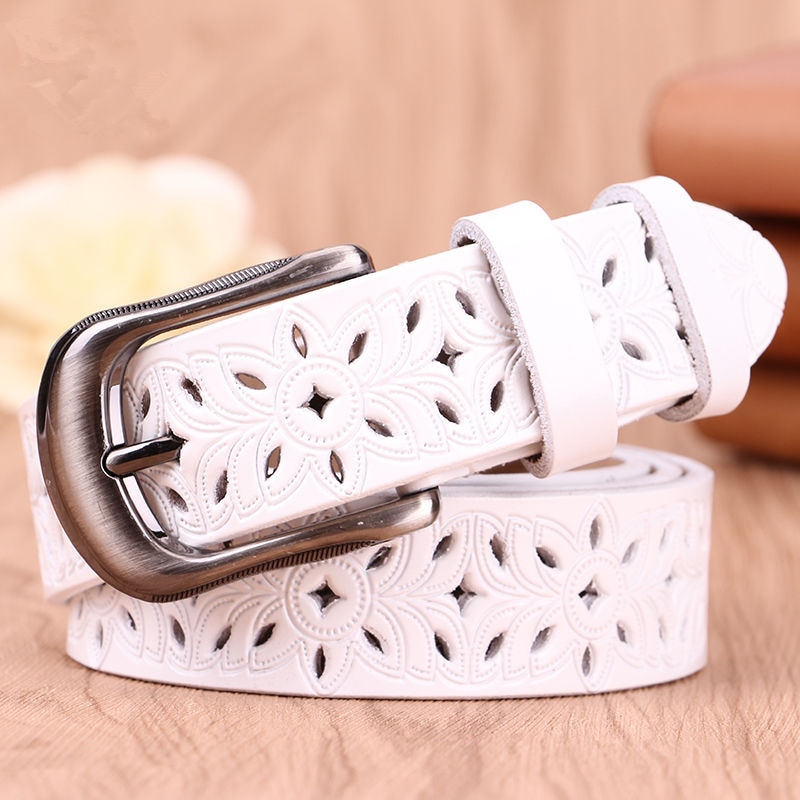 Women's PU Leather Belt Accessories Belts & Suspenders Women's Clothing & Accessories Color : White|Black|Red|Brown 