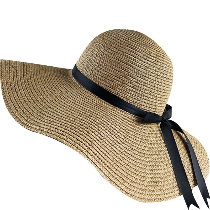 Foldable Wide Brim Straw Hat Accessories Hats & Caps Women's Clothing & Accessories Color : blue|Milk white|beige|Light coffee|black 