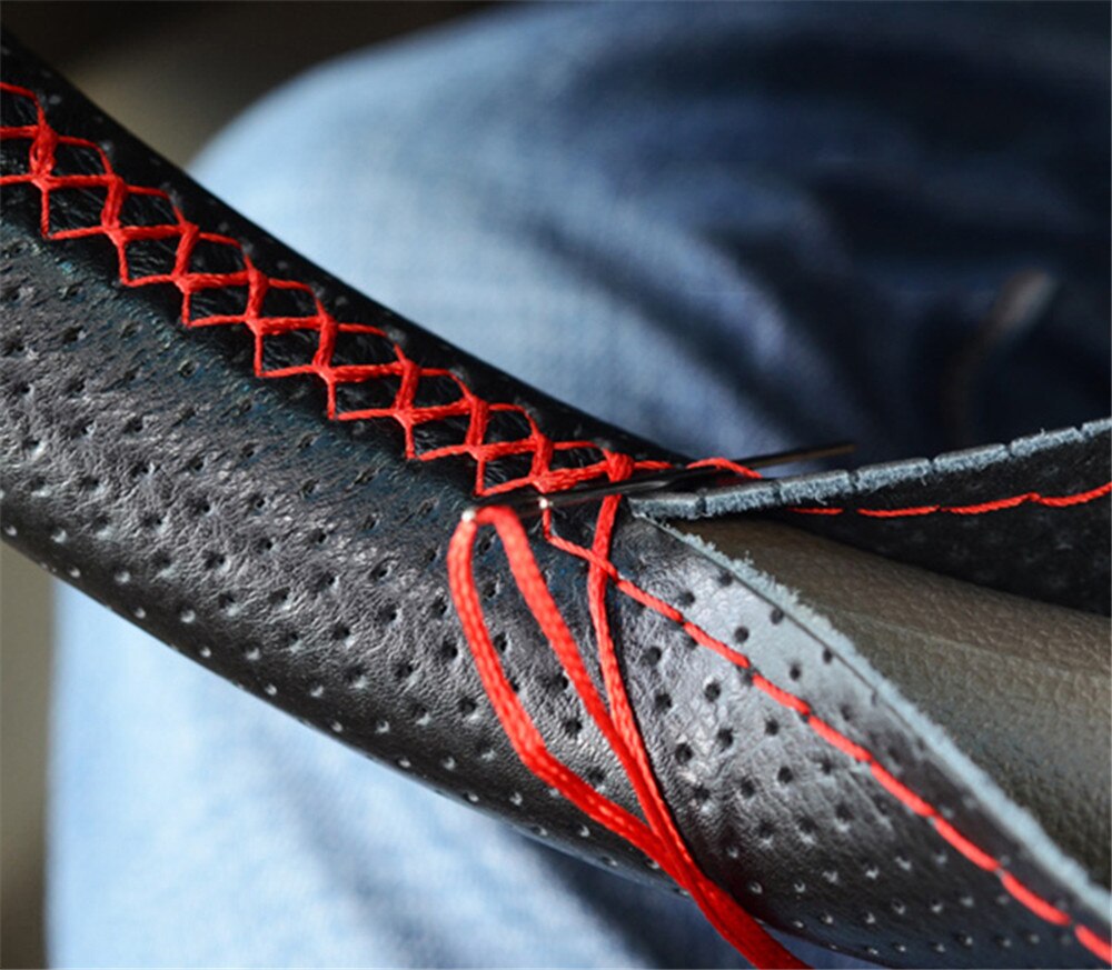 DIY Perforated Car Steering Wheel Cover