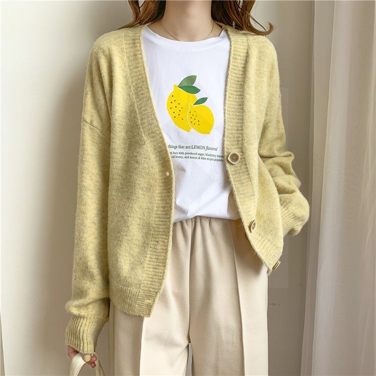 Women’s Pastel Color Cardigan Cardigans Women’s Clothing & Accessories Color : Light Grey|Yellow| Green|Pink Women's Pastel Color Cardigan Cardigans Women's Clothing & Accessories Color : Light Grey|Yellow| Green|Pink