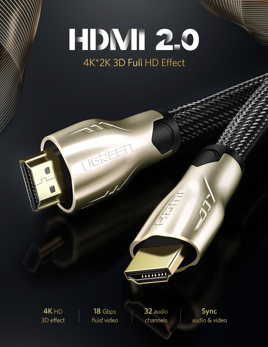 4K HDMI to HDMI 2.0 Cable Cord for PS4 and Apple TV Cables & Connectors Computers & Tablets 