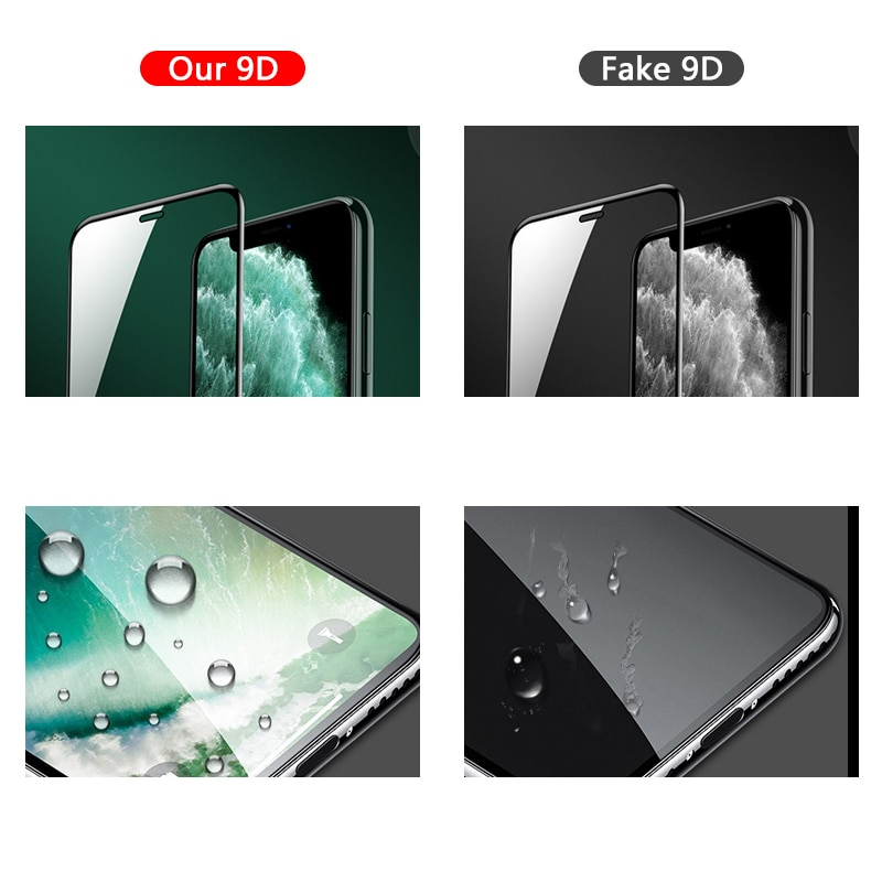 9D Protective Glass for iPhone Mobile Phone Accessories Screen Protectors Smartphones 