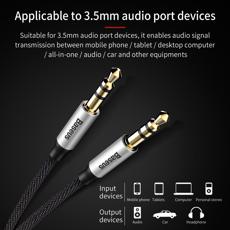 AUX Cable 3.5 mm, 0.5m - 1.5m