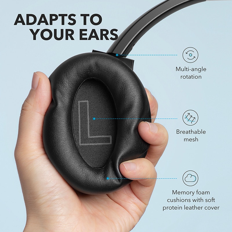 Active Noise Cancelling Wireless Bluetooth Headphones Consumer Electronics Wireless Earphones & Headphones Color : Blue|Black 