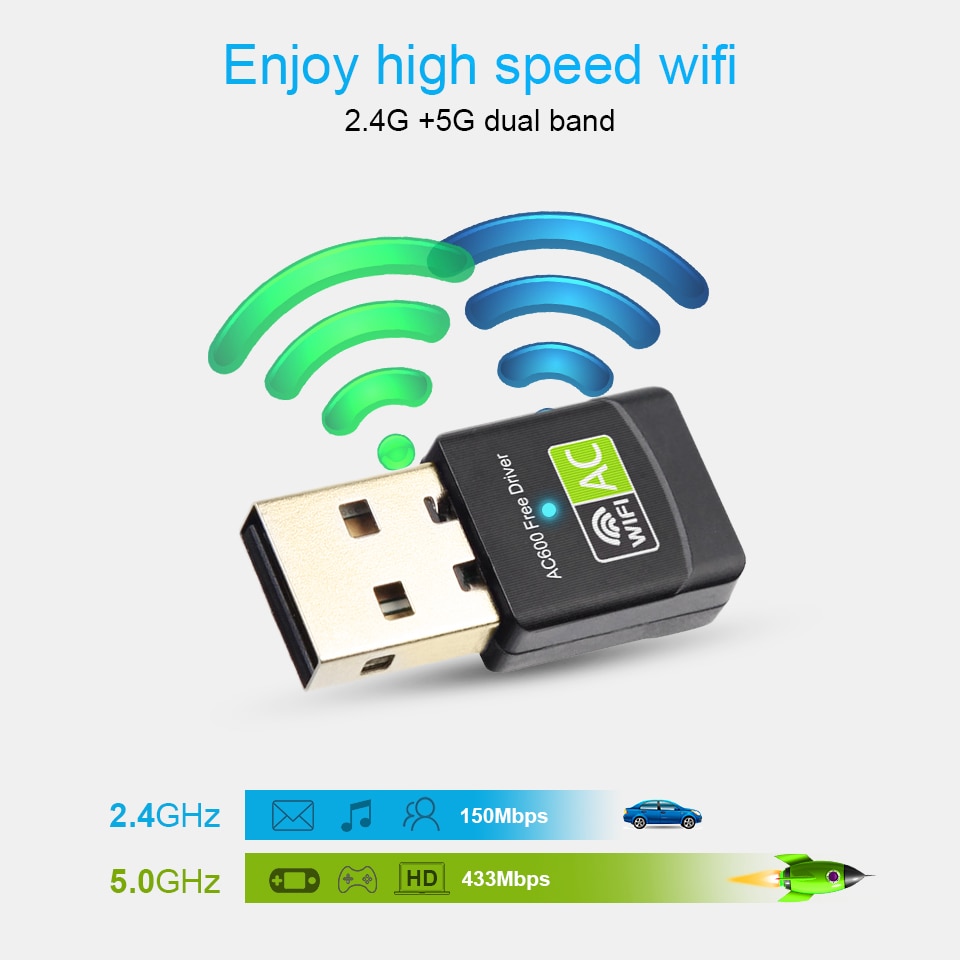 Black / White USB Wi-Fi Adapter Black / White USB Wi-Fi Adapter
