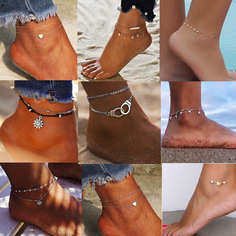 Boho Style Anklet for Women Anklets Women Jewelry Type : 1|2|3|4|5|6|7|8|9|10|11|12|13|14 