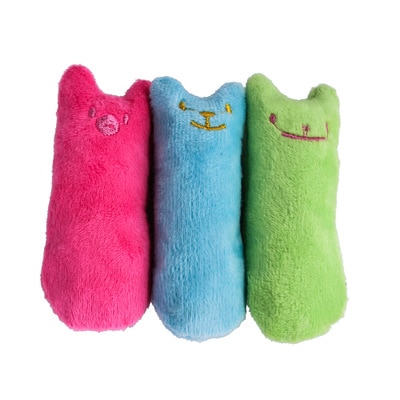 Cat's Funny Catnip Plush Toy Cat Toys Cats & Dogs Products Pet Supplies Color : plush green|plush blue|plush yellow|plush pink|plush coffee|cotton red|cotton orange|cotton pink|cotton black|cotton gray|tail pink|tail blue|tail yellow|tail green|tail coffee 