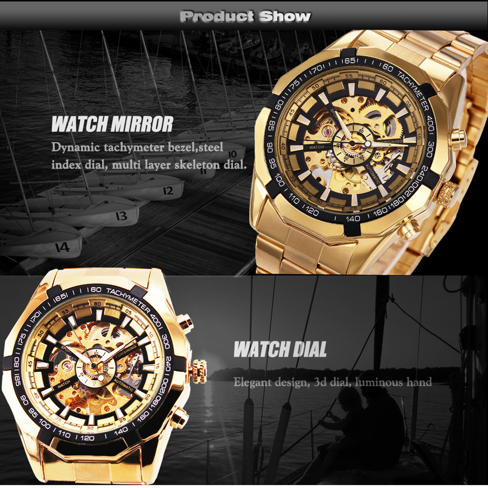 Cool Men's Skeleton Automatic Mechanical Watch Men's Watches Watches 