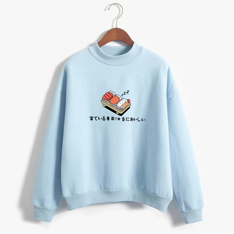 Harajuku Women's Sweatshirt with Sushi Print Hoodies & Sweatshirts Women's Clothing & Accessories 