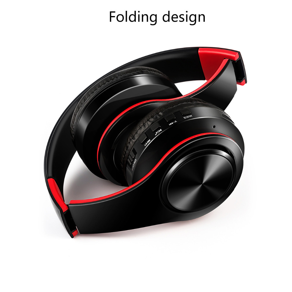 HiFi Stereo Bluetooth Headphones Consumer Electronics Wireless Earphones & Headphones Color : Black red|White red|Black blue|Black green|Black rose|Black orange|Black Gold|White Rose Gold|White orange|White green|White blue|White Gold 