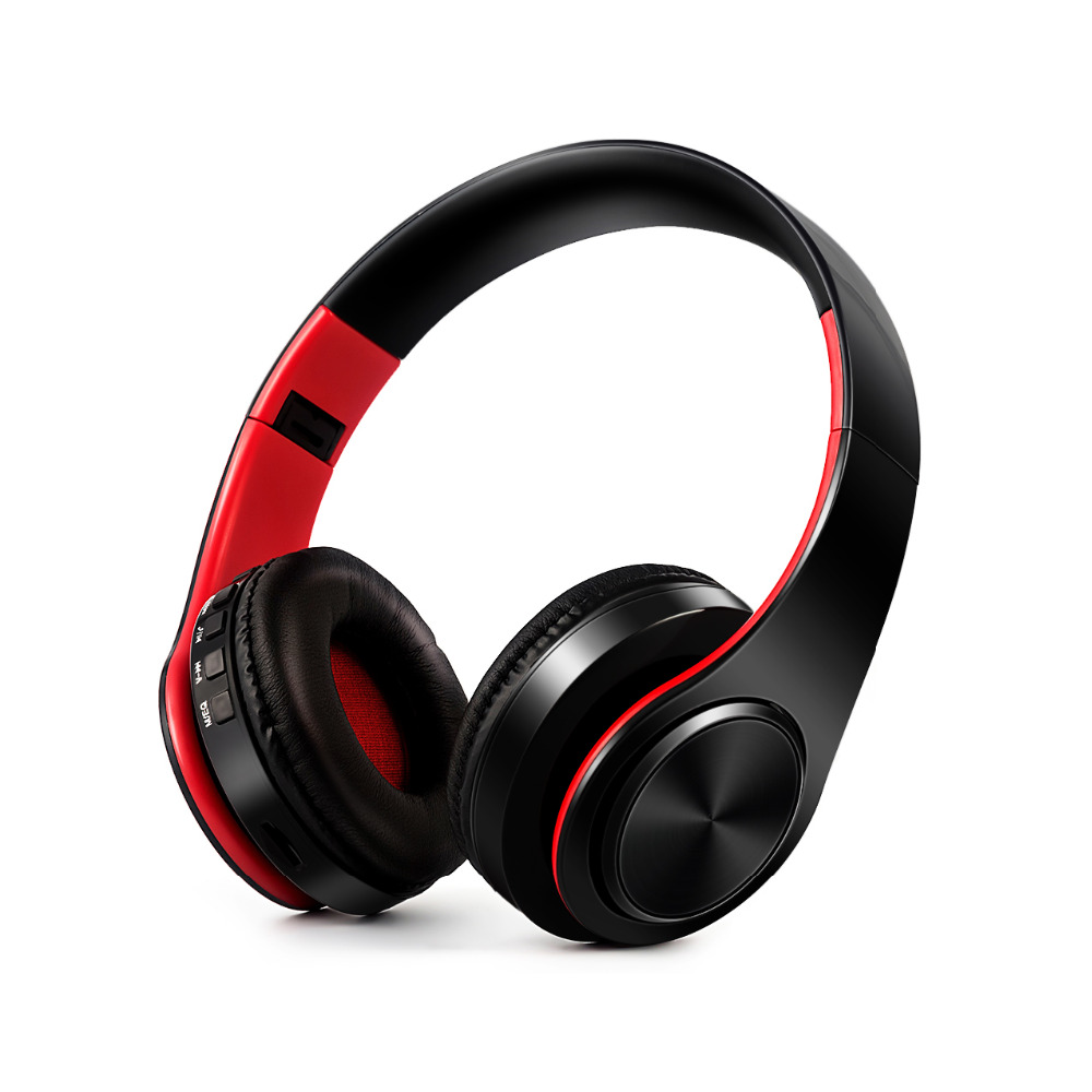 HiFi Stereo Bluetooth Headphones Consumer Electronics Wireless Earphones & Headphones Color : Black red|White red|Black blue|Black green|Black rose|Black orange|Black Gold|White Rose Gold|White orange|White green|White blue|White Gold 