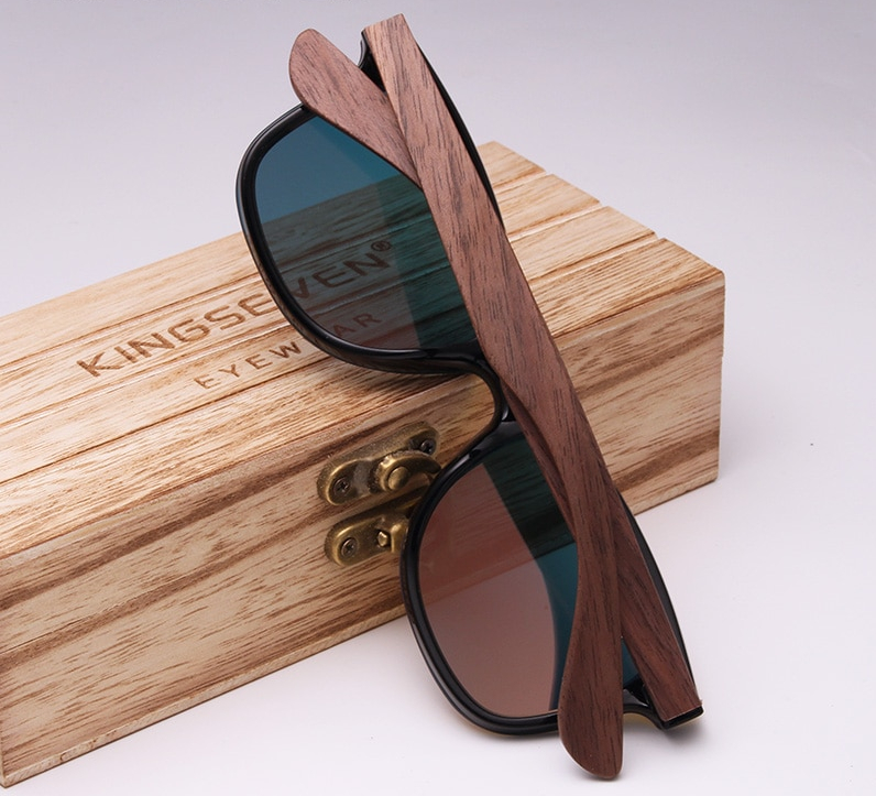 Men's Wooden Frame Polarized Sunglasses Men's Sunglasses Sunglasses & Glasses 