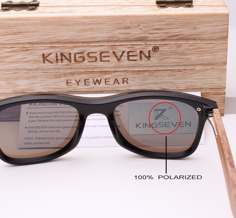 Men's Wooden Frame Polarized Sunglasses Men's Sunglasses Sunglasses & Glasses 