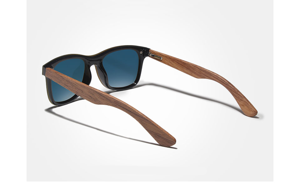 Men's Wooden Frame Polarized Sunglasses