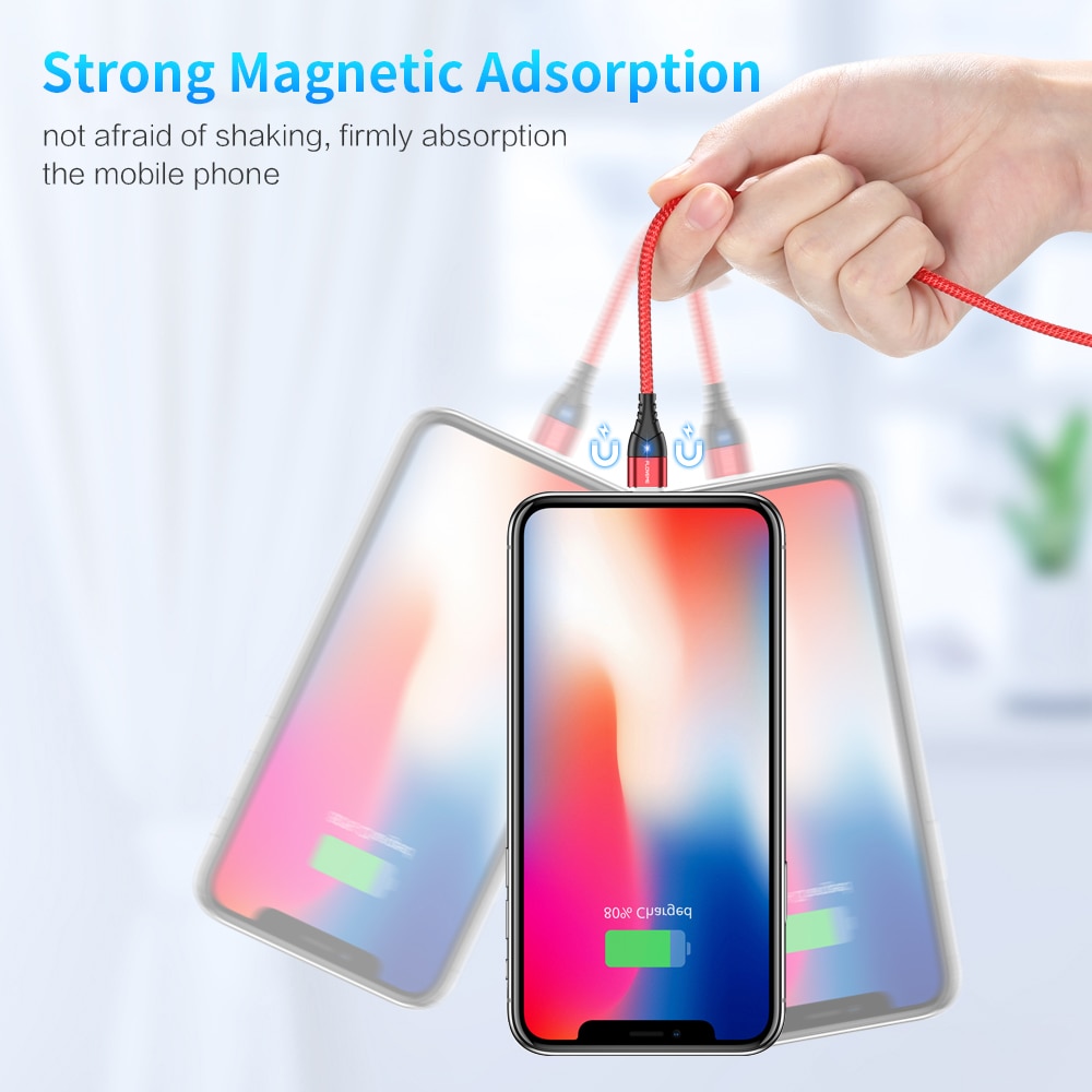 Micro USB Type C Magnetic Cable for iPhone Mobile Phone Accessories Mobile Phone Cables Smartphones 