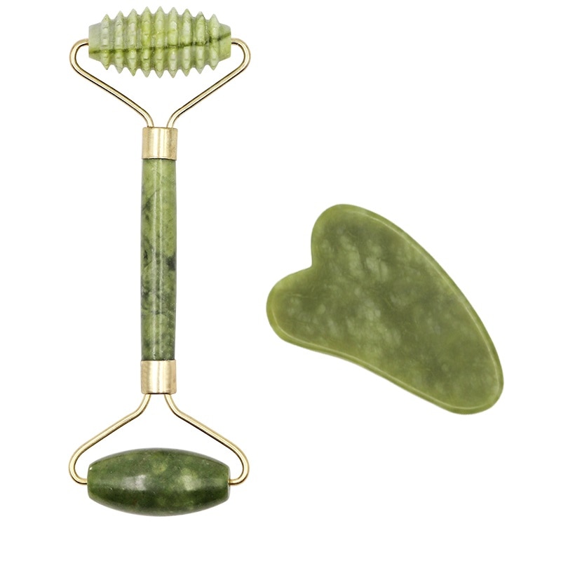 Natural Jade Stone Face Massager Beauty & Health Skin Care Color : Green Set 1|Green Set 2|Green Set 3|Green Set 4|Green Set 5|Green Set 6|Green Set 7|Green Set 8|White Set 1|White Set 2|Black Set 1 