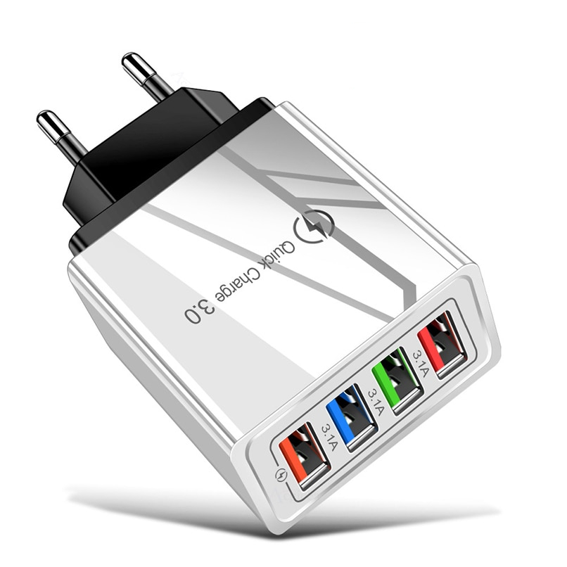 Quick Charge 4-USB Wall Charger Computer Peripherals Computers & Tablets USB Gadgets Plug Type : EU|US 