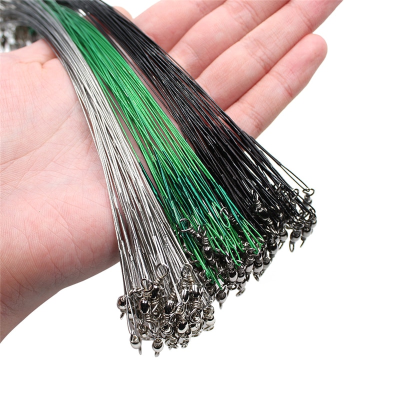 Steel Fishing Line Leaders Set Fishing Fishing Lines Outdoor Activities Color : Green S|Green M|Green L|Green XL|Black S|Black M|Black L|Black XL|Silver S|Silver M|Silver L|Silver XL 