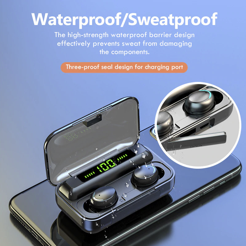 Trendy Waterproof Wireless Bluetooth Earphones Consumer Electronics Wireless Earphones & Headphones Color : A|B|C|D 