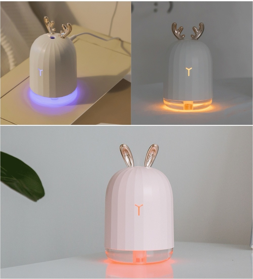 Ultrasonic Air Humidifier / Diffuser with Antlers / Ears