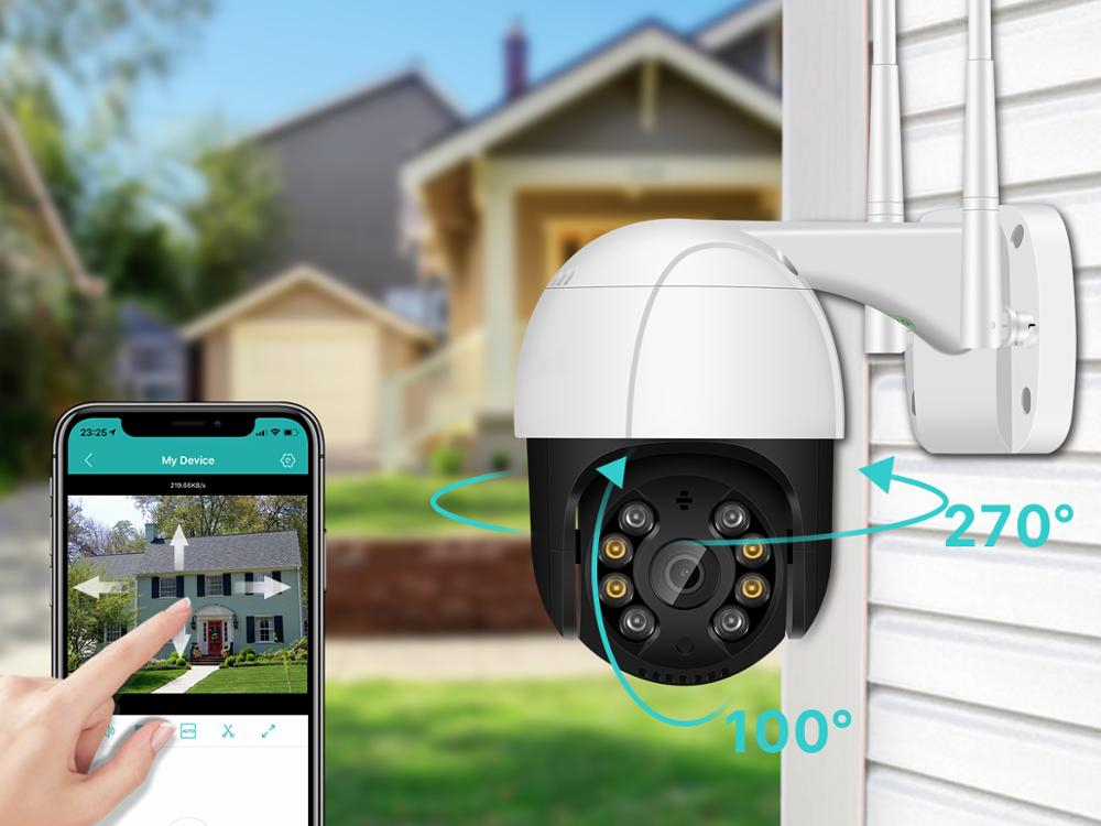 Wifi IP Outdoor Security Camera Consumer Electronics Home Electronics Home Security Cameras Sensor Size : 1080 / No SD Card|1080 / 32G Card|1080 / 64G Card|1080 / 128G Card 