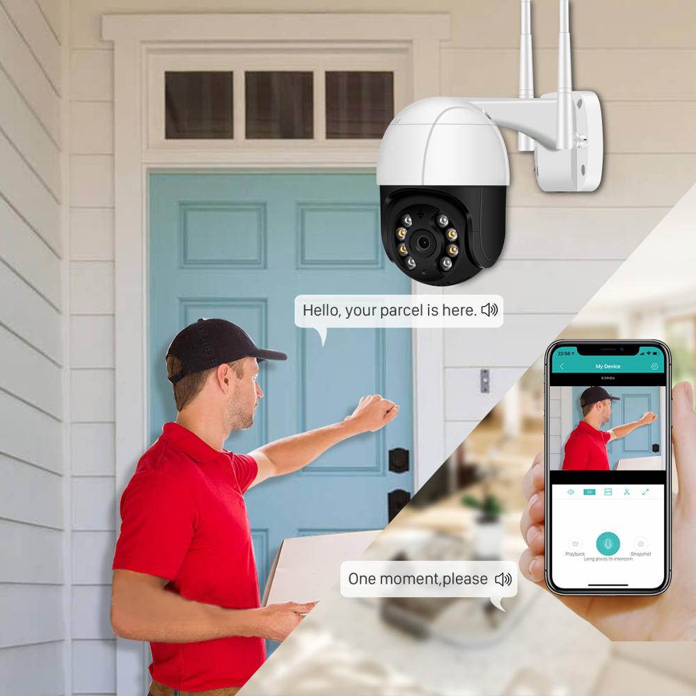 Wifi IP Outdoor Security Camera Consumer Electronics Home Electronics Home Security Cameras Sensor Size : 1080 / No SD Card|1080 / 32G Card|1080 / 64G Card|1080 / 128G Card 