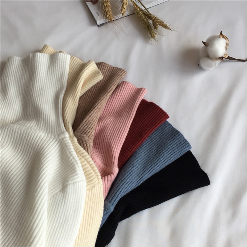 Winter Warm Knitted Sweater Sweaters Women's Clothing & Accessories Color : Beige|Black|Blue|Brown|Gray|Green|Khaki|Pink|Purple|Brick red|Caramel|White|Yellow|Burgundy 