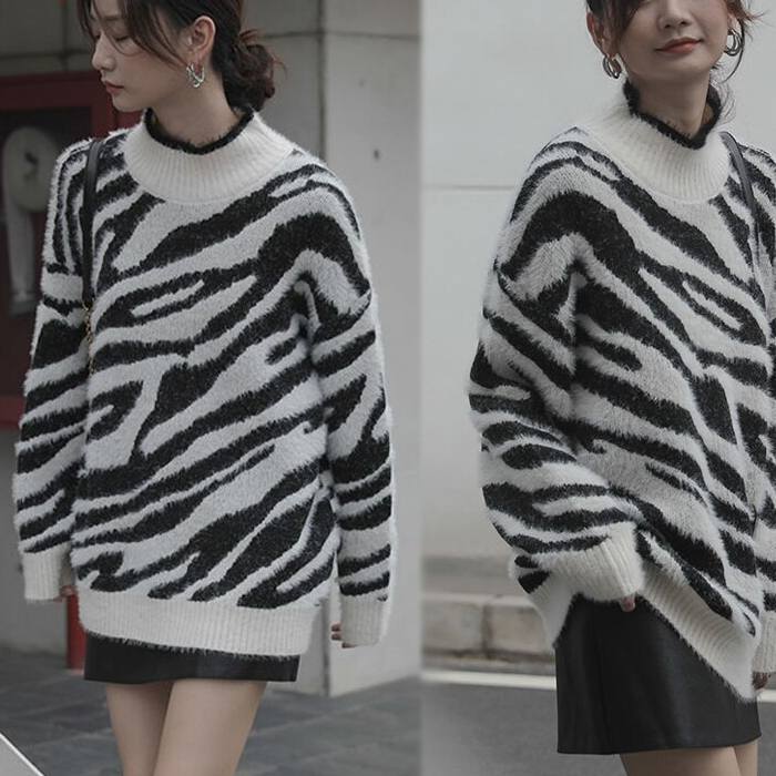 Women's Animal Printed Pullover Pullovers Women's Clothing & Accessories 