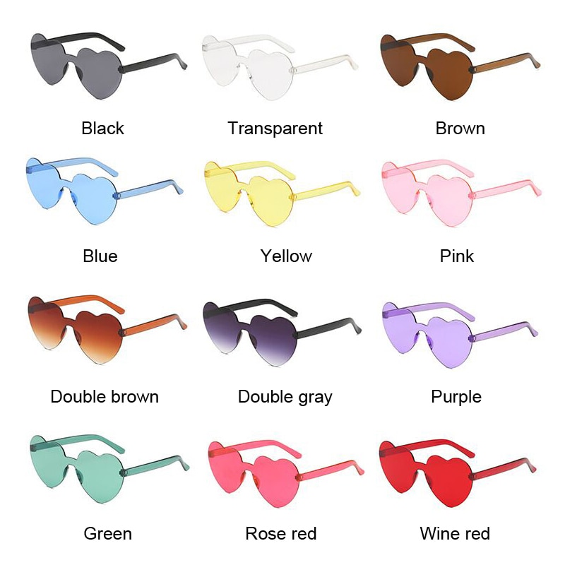 Women's Heart Shaped Sunglasses Sunglasses & Glasses Women's Sunglasses 