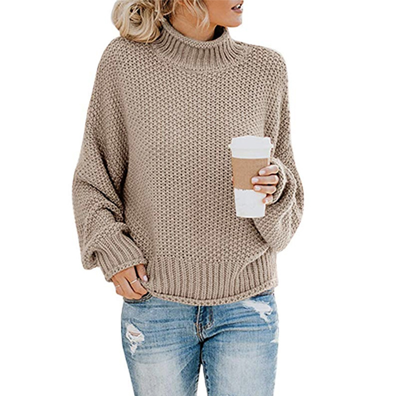 Women's Knitted Loose Pullover Pullovers Women's Clothing & Accessories 