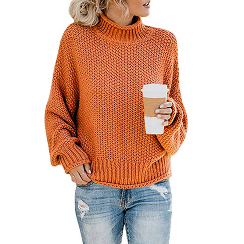 Women's Knitted Loose Pullover Pullovers Women's Clothing & Accessories 