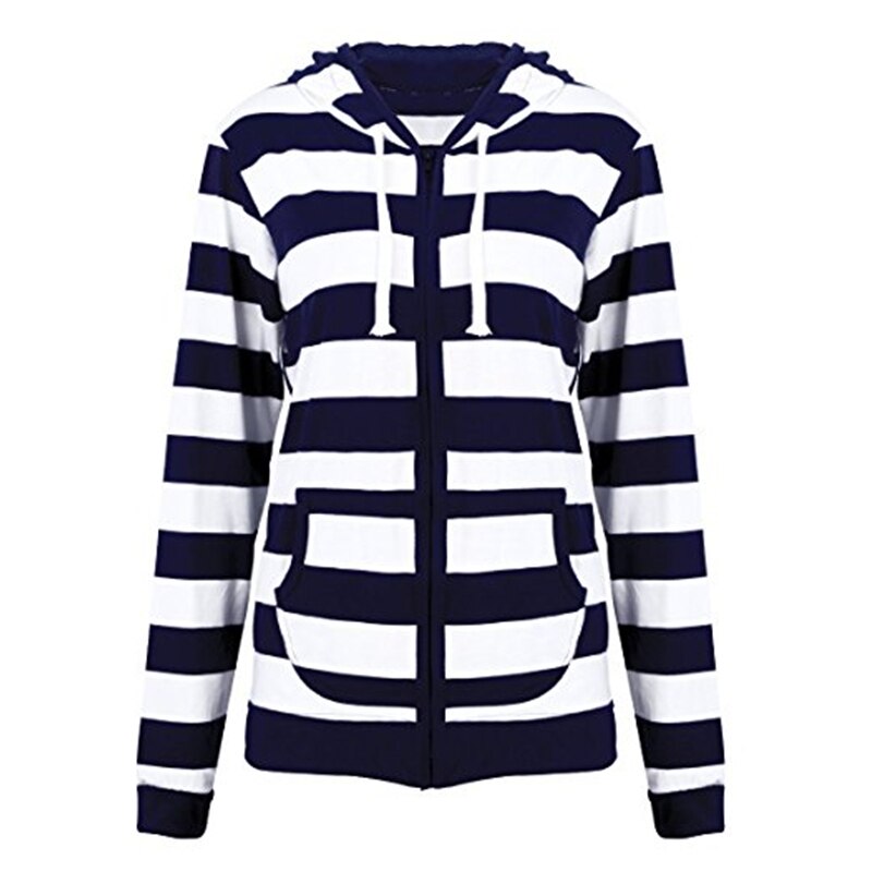 Women's Striped Long Sleeve Hoodie