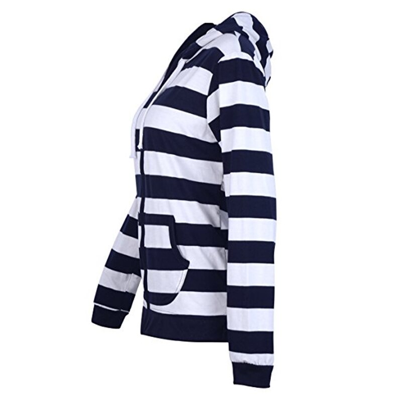 Women's Striped Long Sleeve Hoodie