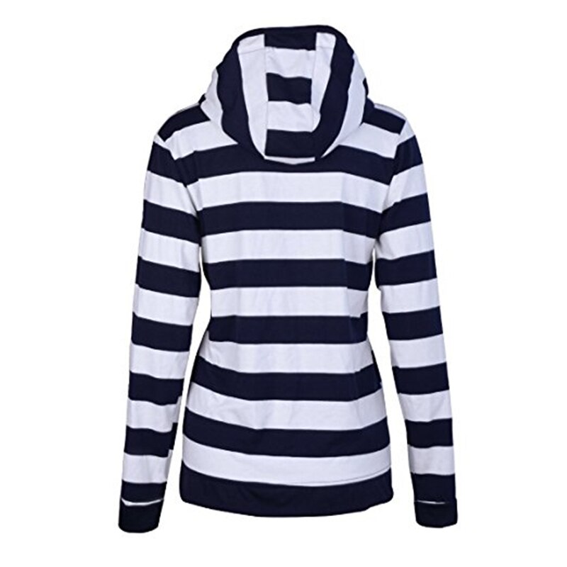 Women's Striped Long Sleeve Hoodie