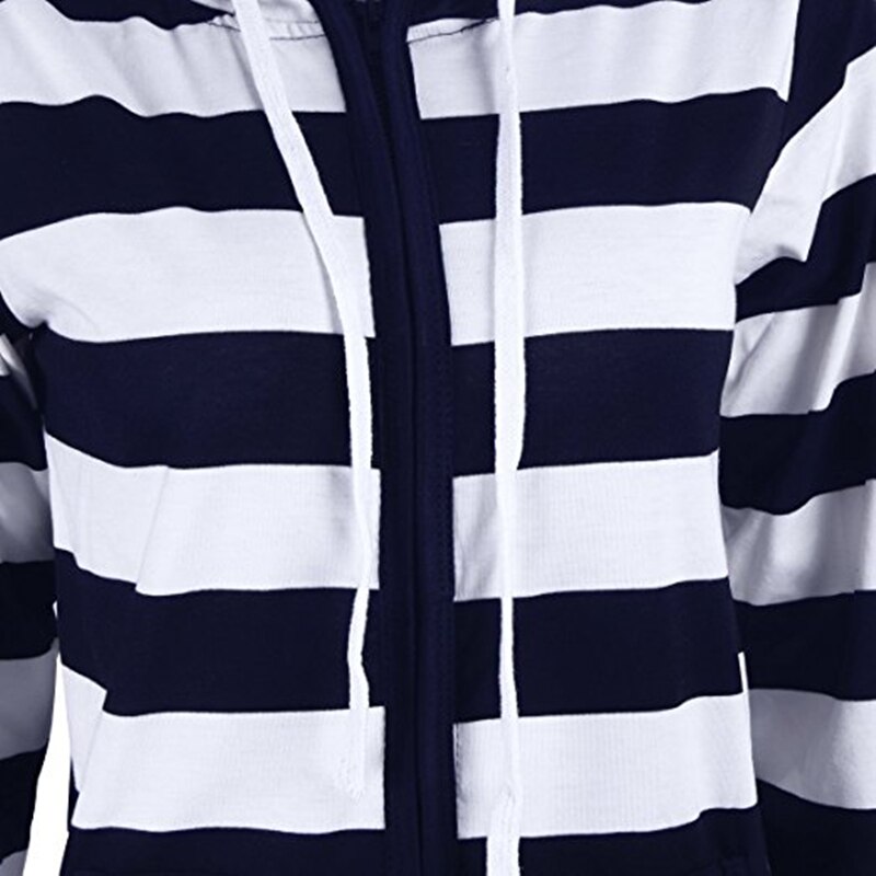 Women's Striped Long Sleeve Hoodie