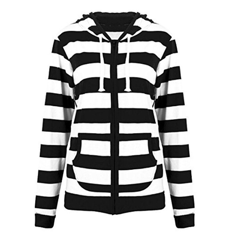 Women's Striped Long Sleeve Hoodie