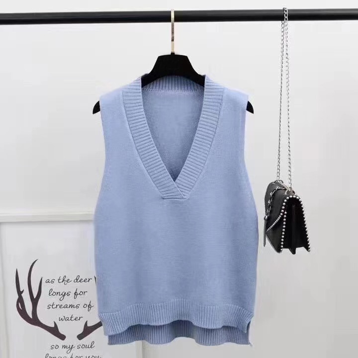 Women's V-Neck Knitted Vest