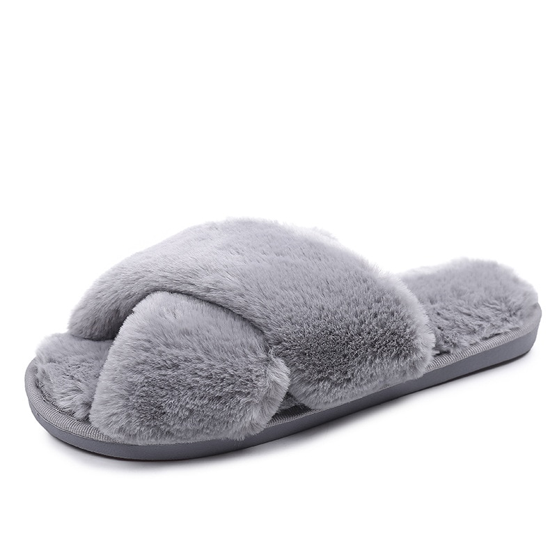 Women's Fashion Winter Plush Home Slippers Slippers Women Shoes 