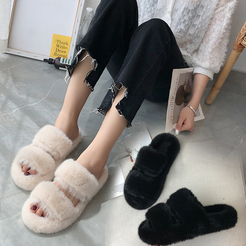 Women's Winter Fur Slippers for Home