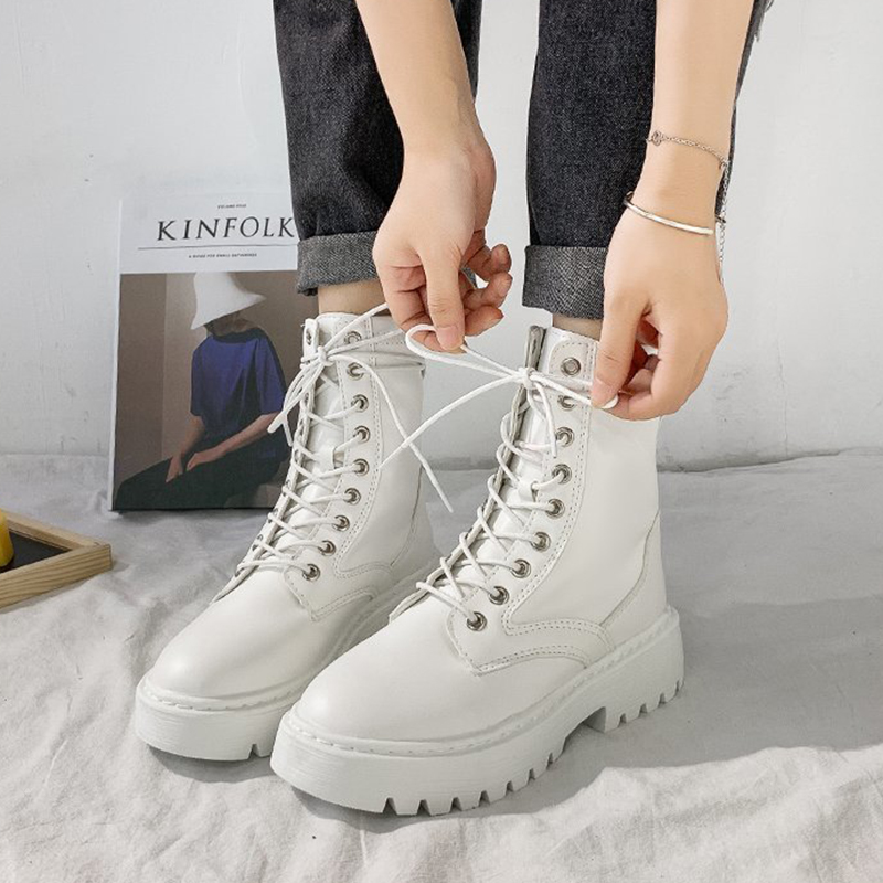 Women's Fashion Leather High Ankle Boots