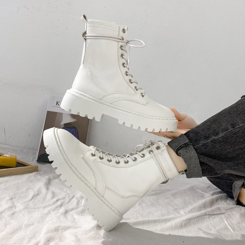 Women’s Fashion Leather High Ankle Boots