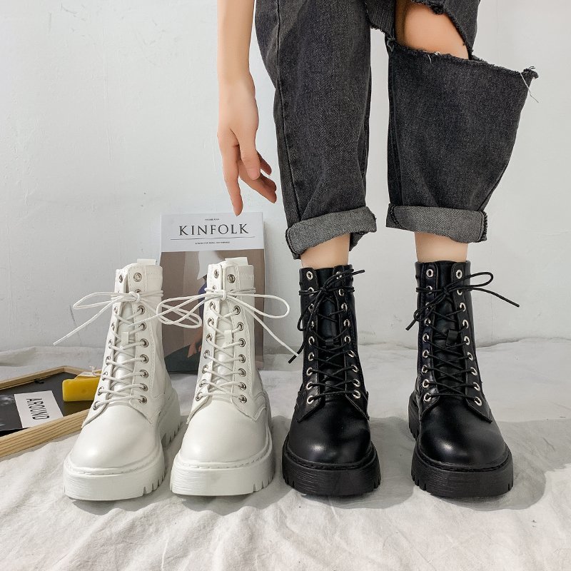 Women's Fashion Leather High Ankle Boots