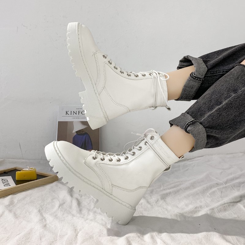 Women's Fashion Leather High Ankle Boots