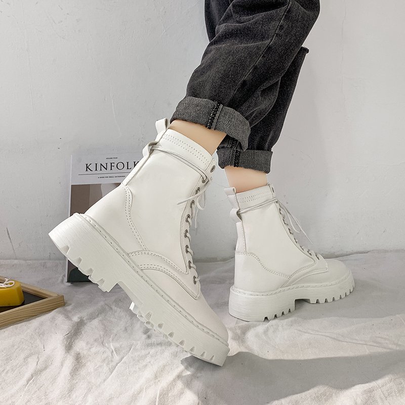 Women's Fashion Leather High Ankle Boots