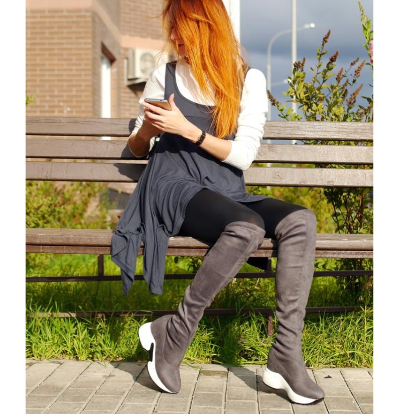 Women's Sport Chic Style Over the Knee Boots Women Shoes Women's Boots 