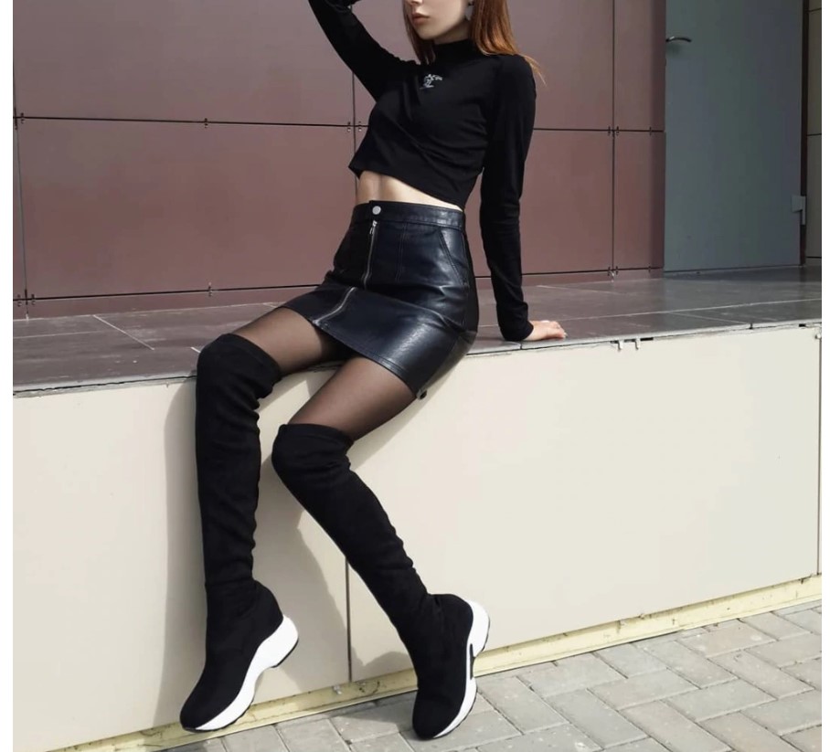 Women's Sport Chic Style Over the Knee Boots Women Shoes Women's Boots 