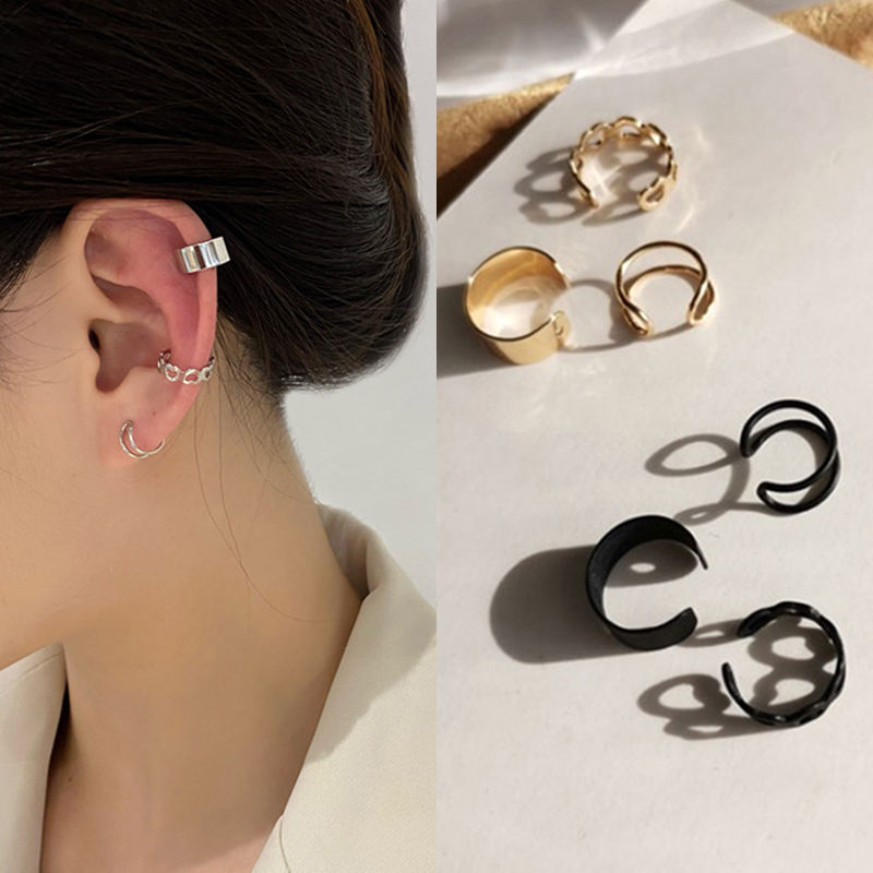 Simple Design Clip Earrings