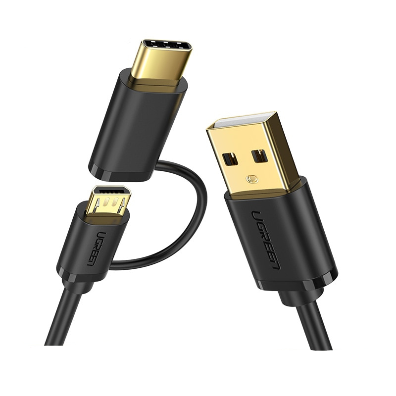 2 in 1 Micro USB and Type-C Charging Cable Mobile Phone Accessories Mobile Phone Cables Smartphones 