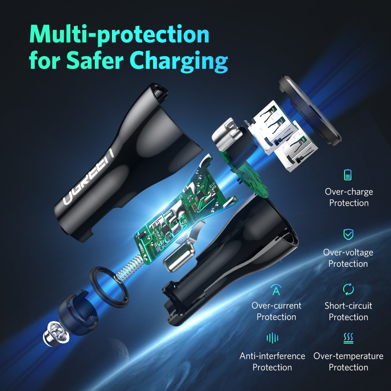 3.0 36 W Universal Car Charger for Phones Car Chargers Mobile Phone Accessories Smartphones 